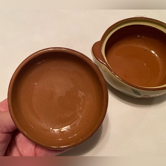 Stangl Pottery 'Magnolia' Individual Casserole & Lid Set Mid Century Modern - Picture 3 of 9